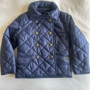 Kids POLO Navy Quilted Jacket